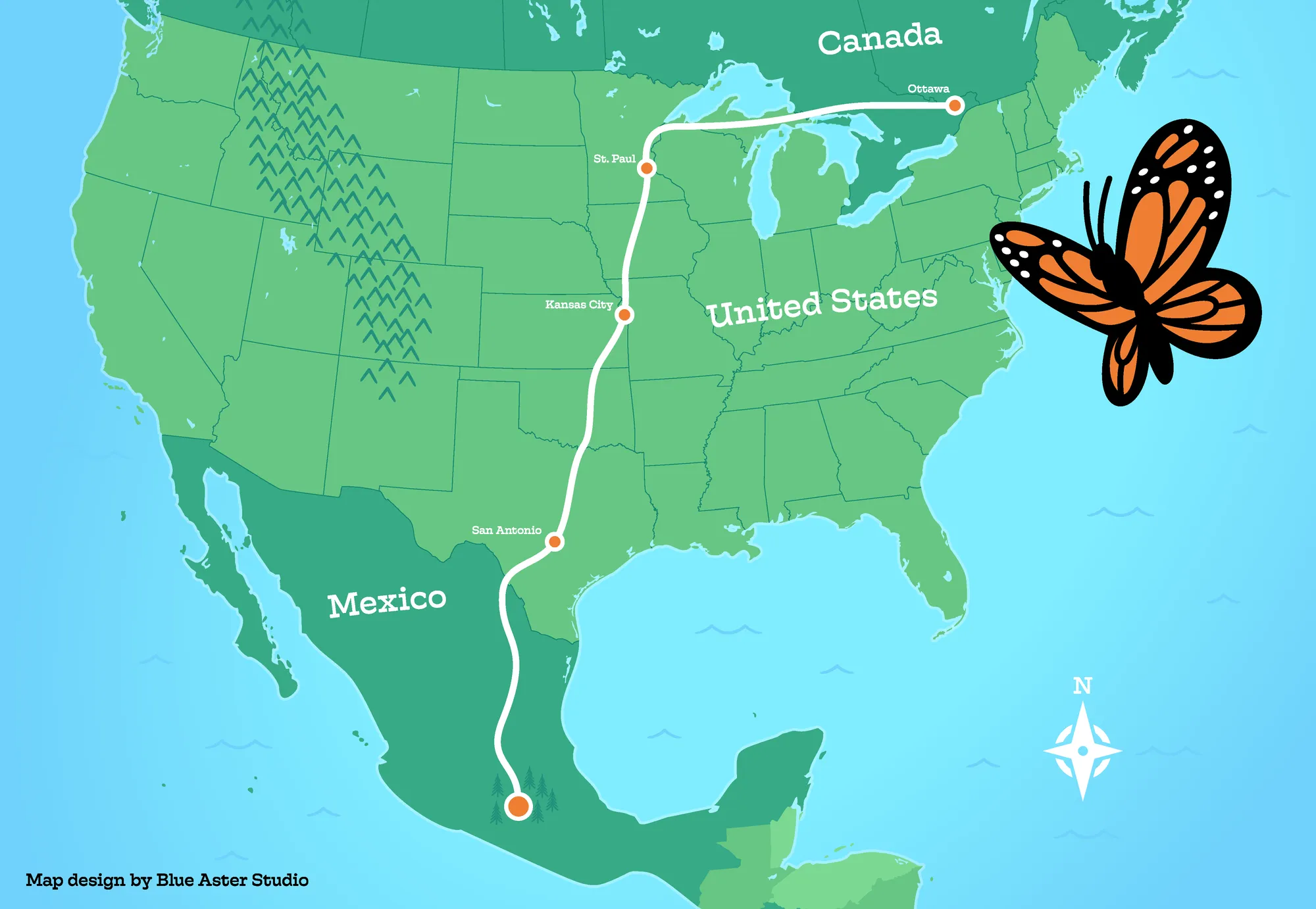Miles for monarchs map 1 1